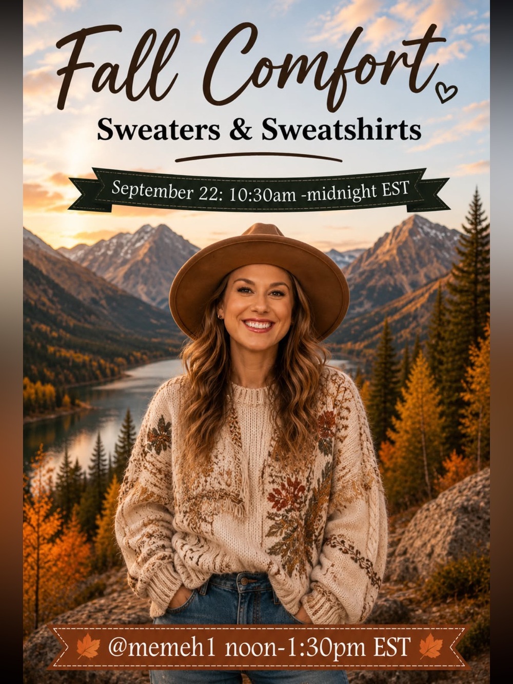 Unlisted Listing for Fall Comfort Live Show 9/22/2026